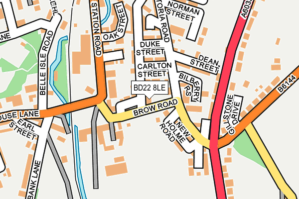 BD22 8LE map - OS OpenMap – Local (Ordnance Survey)