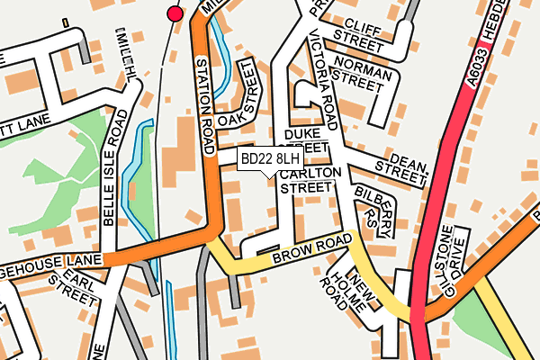 BD22 8LH map - OS OpenMap – Local (Ordnance Survey)