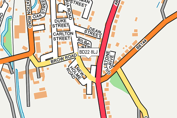 BD22 8LJ map - OS OpenMap – Local (Ordnance Survey)