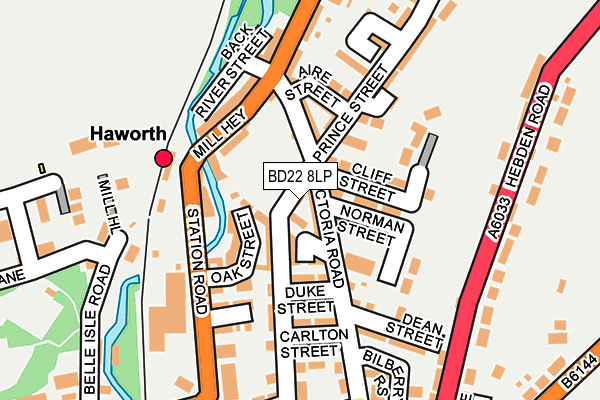 BD22 8LP map - OS OpenMap – Local (Ordnance Survey)