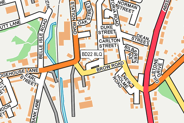 BD22 8LQ map - OS OpenMap – Local (Ordnance Survey)
