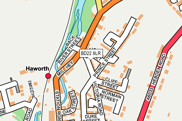 BD22 8LR map - OS OpenMap – Local (Ordnance Survey)