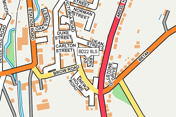 BD22 8LS map - OS OpenMap – Local (Ordnance Survey)