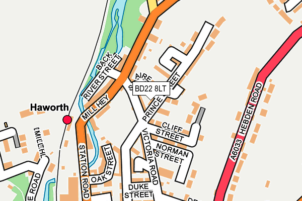 BD22 8LT map - OS OpenMap – Local (Ordnance Survey)