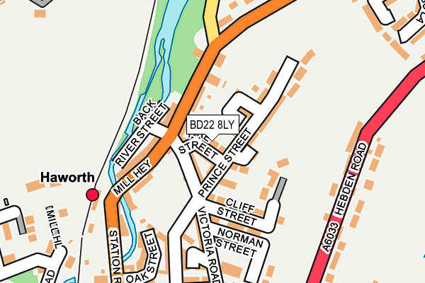 BD22 8LY map - OS OpenMap – Local (Ordnance Survey)