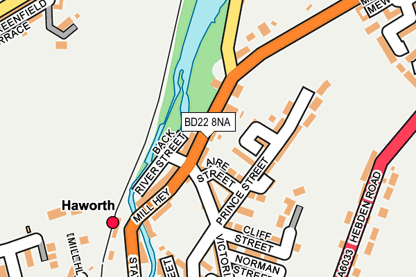 BD22 8NA map - OS OpenMap – Local (Ordnance Survey)