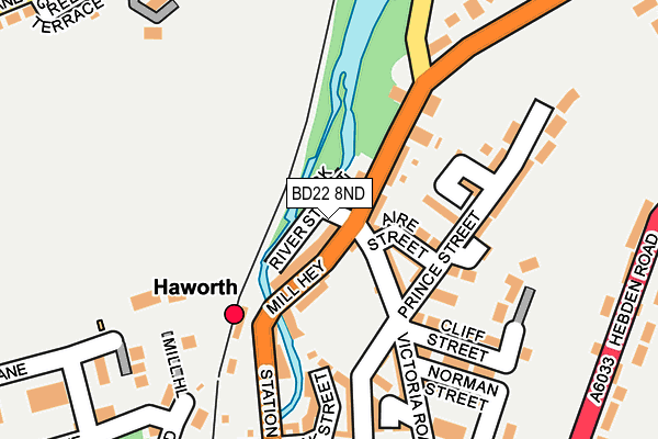 BD22 8ND map - OS OpenMap – Local (Ordnance Survey)