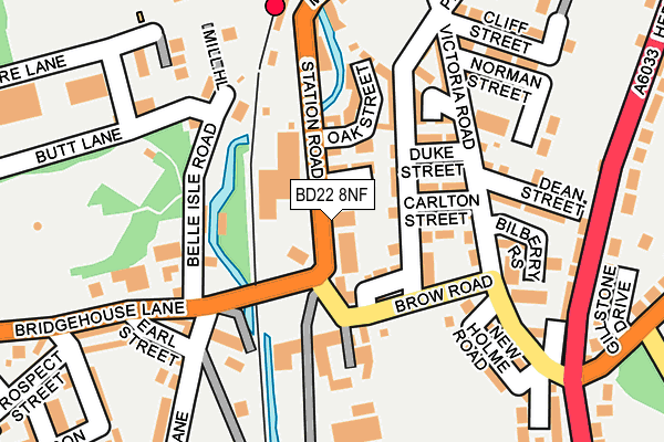 BD22 8NF map - OS OpenMap – Local (Ordnance Survey)