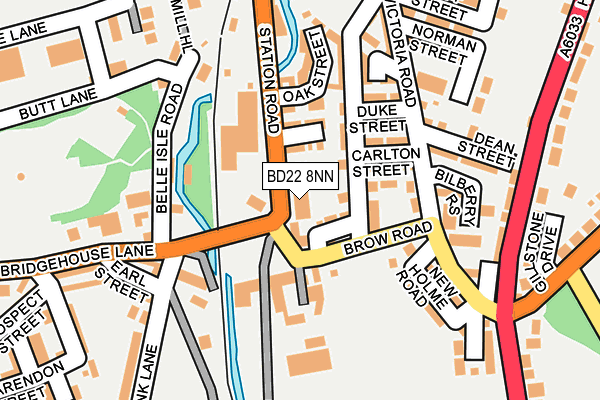 BD22 8NN map - OS OpenMap – Local (Ordnance Survey)