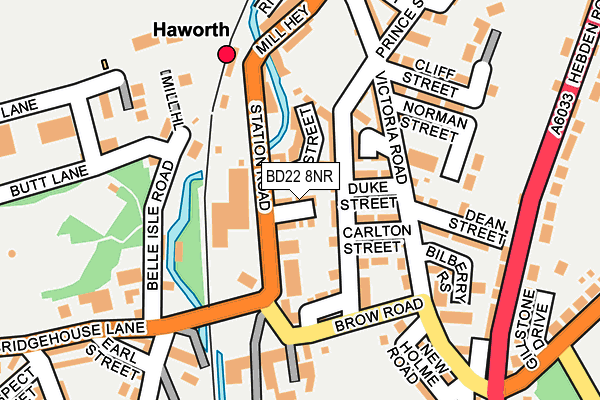 BD22 8NR map - OS OpenMap – Local (Ordnance Survey)