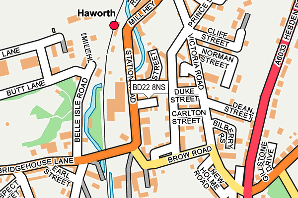 BD22 8NS map - OS OpenMap – Local (Ordnance Survey)