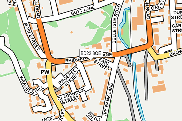 BD22 8QE map - OS OpenMap – Local (Ordnance Survey)