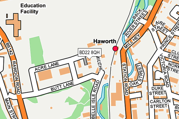 BD22 8QH map - OS OpenMap – Local (Ordnance Survey)