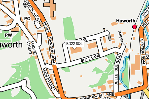BD22 8QL map - OS OpenMap – Local (Ordnance Survey)