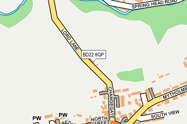 BD22 8QP map - OS OpenMap – Local (Ordnance Survey)