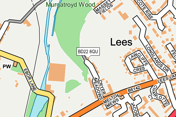 BD22 8QU map - OS OpenMap – Local (Ordnance Survey)