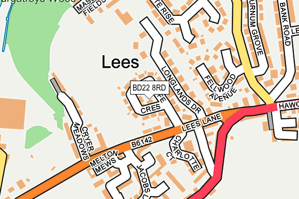 BD22 8RD map - OS OpenMap – Local (Ordnance Survey)