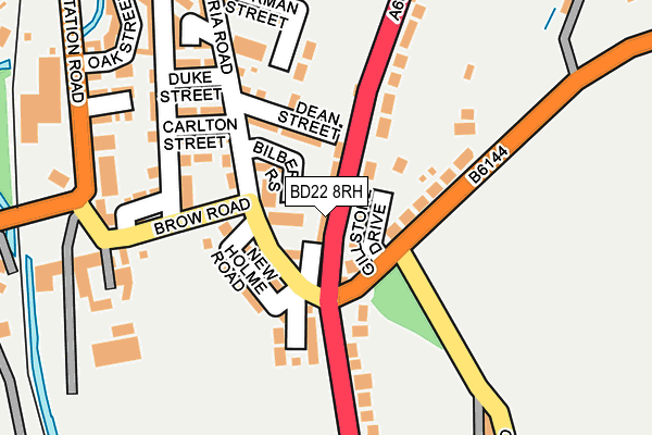 BD22 8RH map - OS OpenMap – Local (Ordnance Survey)