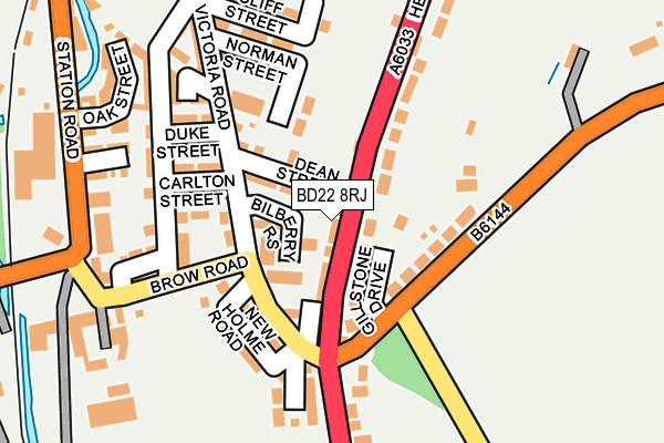 BD22 8RJ map - OS OpenMap – Local (Ordnance Survey)