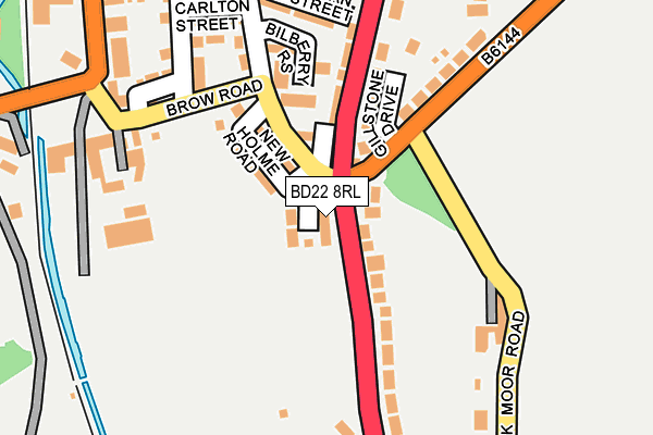 BD22 8RL map - OS OpenMap – Local (Ordnance Survey)