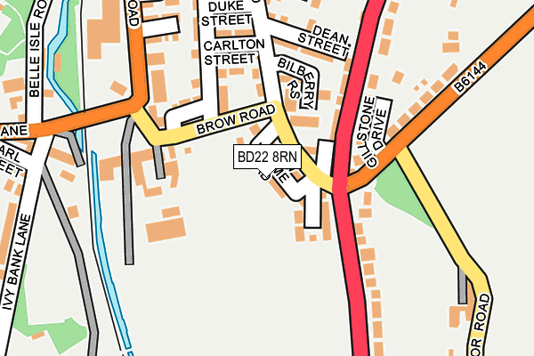 BD22 8RN map - OS OpenMap – Local (Ordnance Survey)