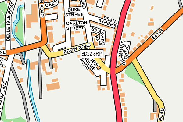 BD22 8RP map - OS OpenMap – Local (Ordnance Survey)