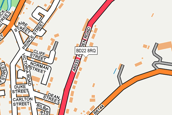 BD22 8RQ map - OS OpenMap – Local (Ordnance Survey)