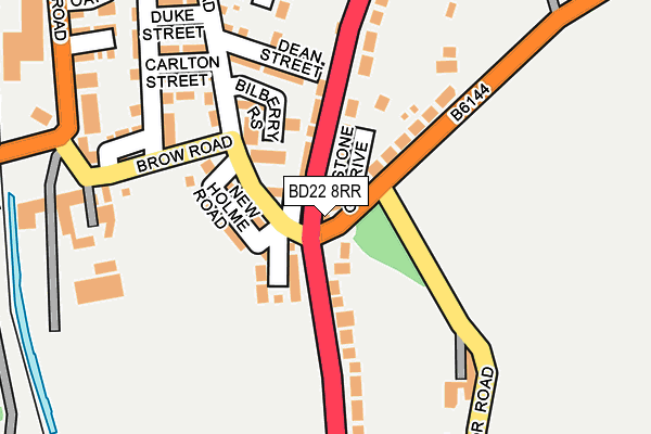 BD22 8RR map - OS OpenMap – Local (Ordnance Survey)