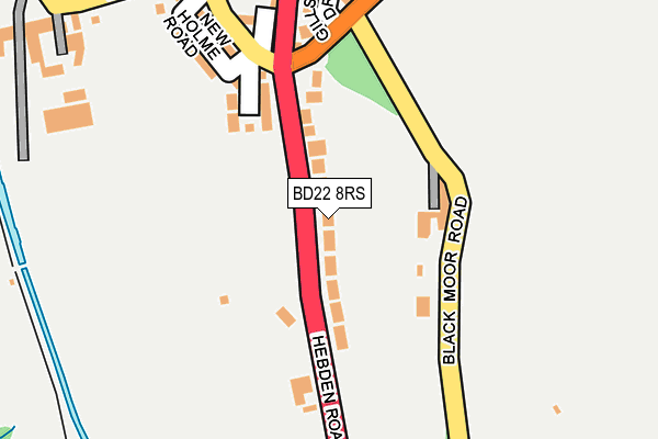 BD22 8RS map - OS OpenMap – Local (Ordnance Survey)