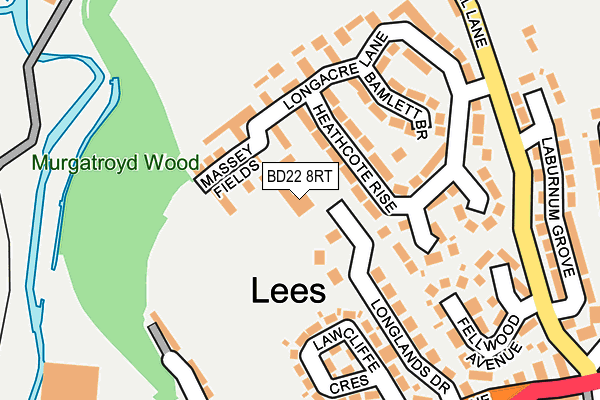 BD22 8RT map - OS OpenMap – Local (Ordnance Survey)