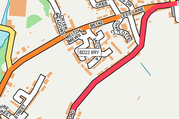 BD22 8RY map - OS OpenMap – Local (Ordnance Survey)