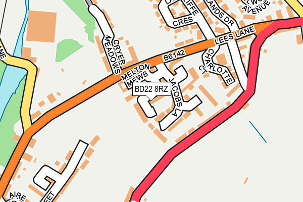 BD22 8RZ map - OS OpenMap – Local (Ordnance Survey)