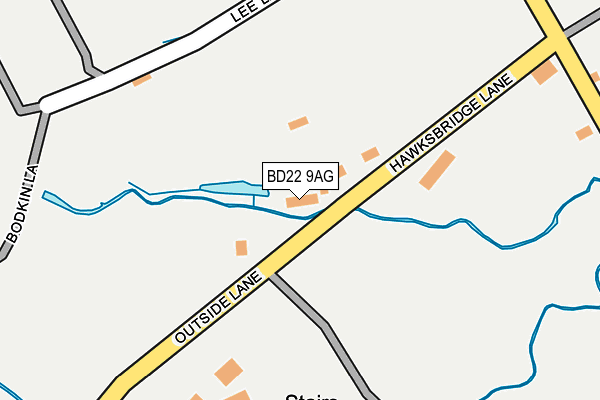 BD22 9AG map - OS OpenMap – Local (Ordnance Survey)