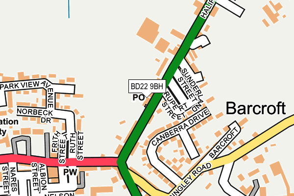 BD22 9BH map - OS OpenMap – Local (Ordnance Survey)