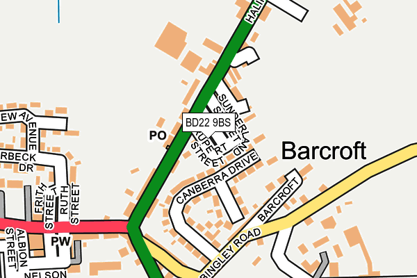 BD22 9BS map - OS OpenMap – Local (Ordnance Survey)