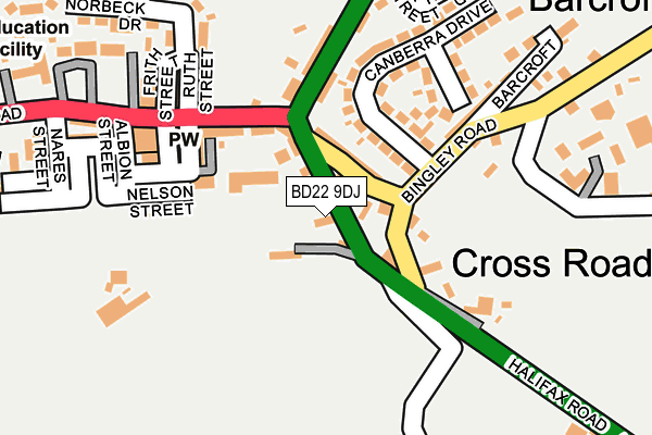 BD22 9DJ map - OS OpenMap – Local (Ordnance Survey)