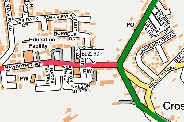 BD22 9DP map - OS OpenMap – Local (Ordnance Survey)