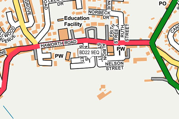 BD22 9EQ map - OS OpenMap – Local (Ordnance Survey)