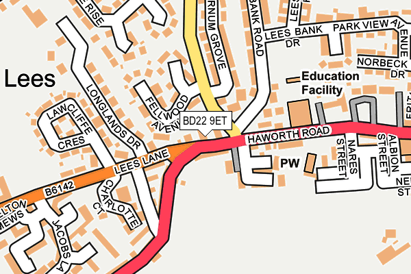 BD22 9ET map - OS OpenMap – Local (Ordnance Survey)