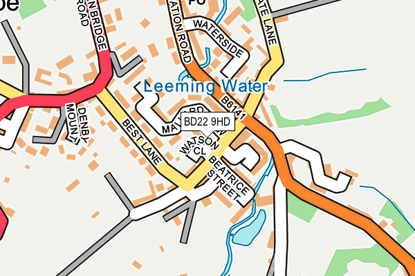 BD22 9HD map - OS OpenMap – Local (Ordnance Survey)