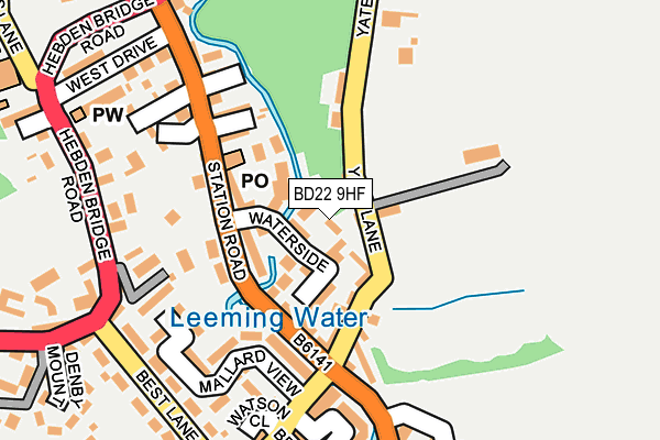 BD22 9HF map - OS OpenMap – Local (Ordnance Survey)