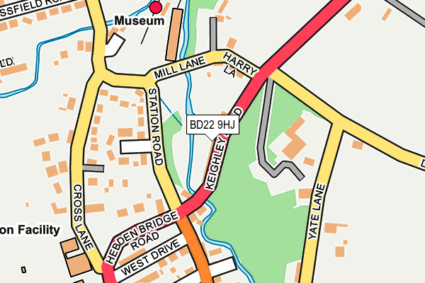 BD22 9HJ map - OS OpenMap – Local (Ordnance Survey)