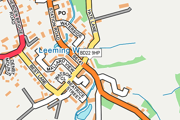 BD22 9HP map - OS OpenMap – Local (Ordnance Survey)