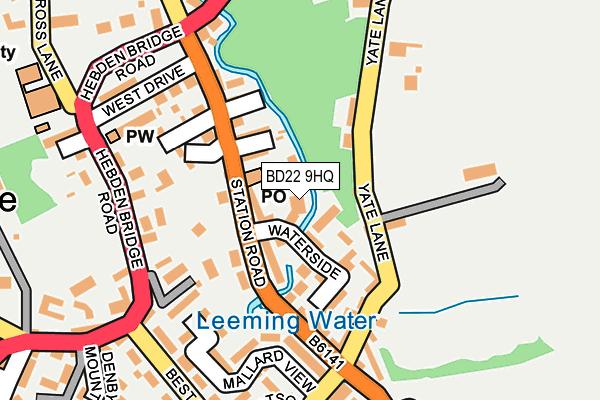 BD22 9HQ map - OS OpenMap – Local (Ordnance Survey)