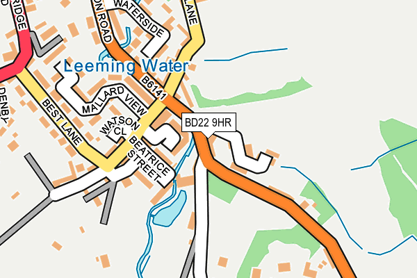 BD22 9HR map - OS OpenMap – Local (Ordnance Survey)