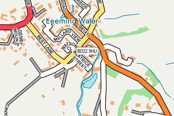 BD22 9HU map - OS OpenMap – Local (Ordnance Survey)