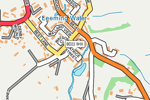 BD22 9HX map - OS OpenMap – Local (Ordnance Survey)