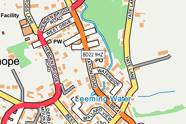 BD22 9HZ map - OS OpenMap – Local (Ordnance Survey)