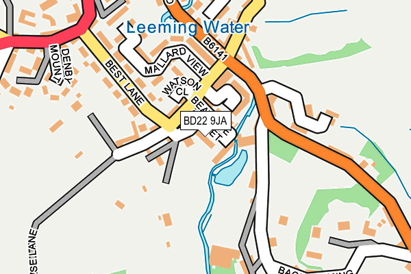 BD22 9JA map - OS OpenMap – Local (Ordnance Survey)
