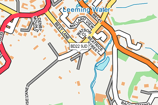 BD22 9JD map - OS OpenMap – Local (Ordnance Survey)